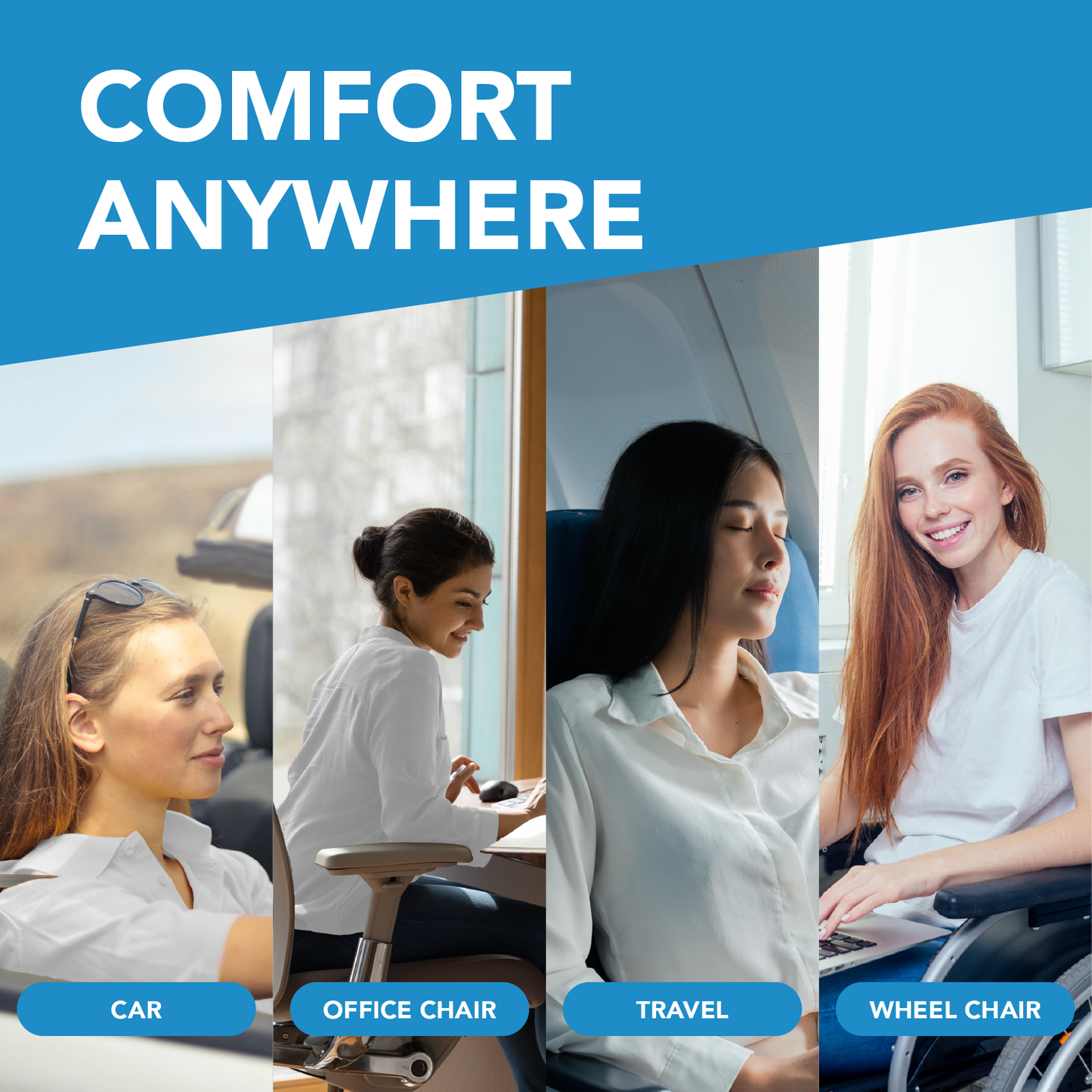 kingphenix Wedge Car Seat Cushion: Memory Foam Truck Seat Cushion for Car Seat Driver - Sciatica and Back Pain Relief - Enhancing Driving Comfort
