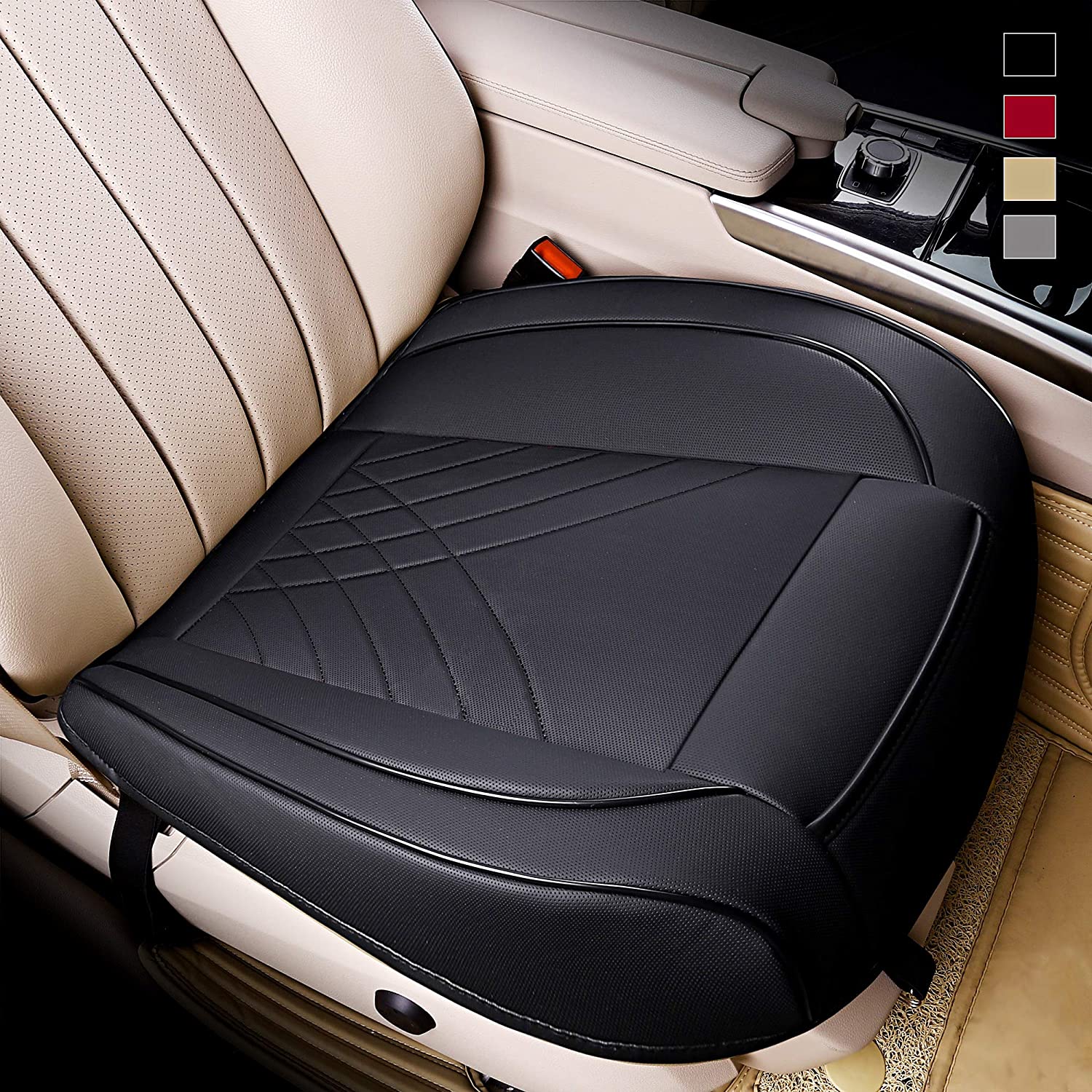 kingphenix Premium PU Car Seat Cover - Front Seat Protector Works with
